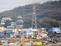 岩崎城と白山の交差点