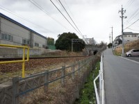 道路の真横に線路