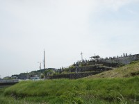 天白川を見下ろすお墓