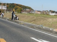 歩道の清掃