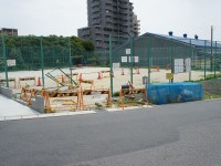 公園に車が突っ込んだ