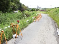 ガードレール陥没２