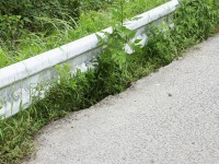 ガードレール陥没