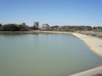 千子池と愛知用水石碑1