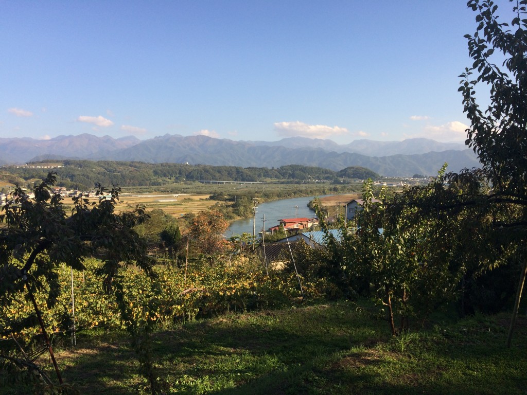 長野県中野市りんご農家阿藤さんの風景