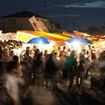 第９回にっしん夢まつり夢花火会場　夜の様子